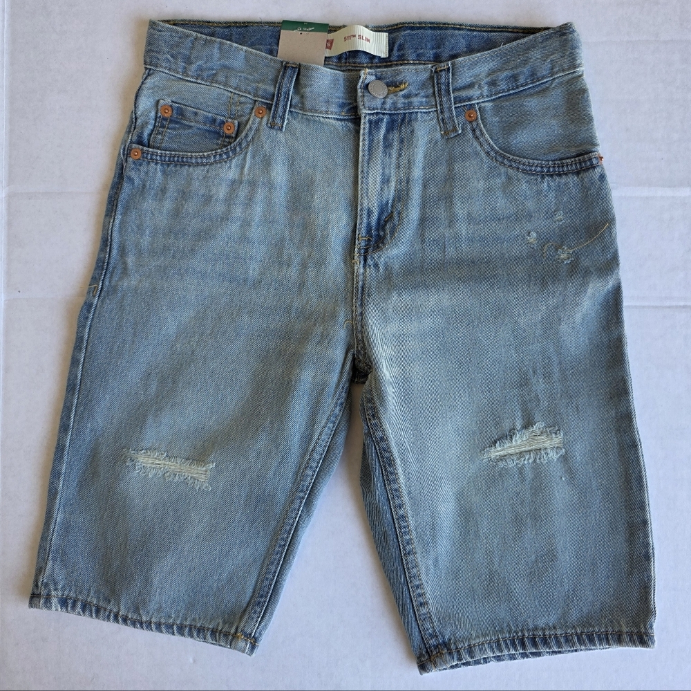 Levi's 511 Youth Denim Shorts Light Blue Size 14